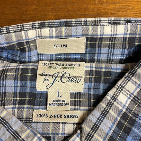 Jcrew Secret Wash organic cotton poplin shirt BG410 - Picture 3 of 6